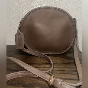 Coach Vintage Round Canteen Crossbody Bag Taupe Brown 9982 USA 1995